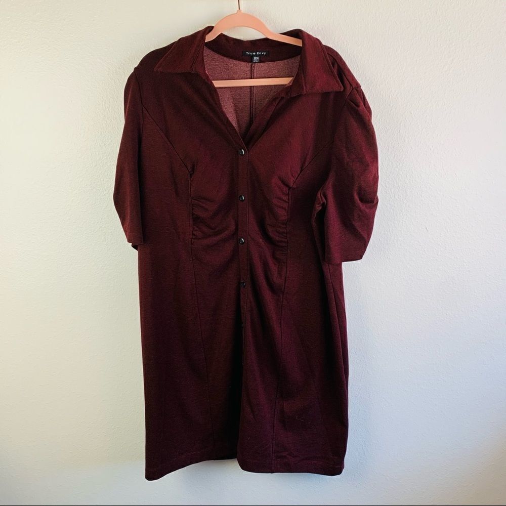 True Envy Burgundy Dress
